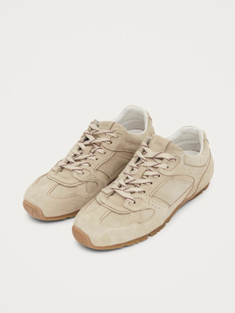 NWT ALOHAS TB.56 SUEDE CREAM LEATHER SNEAKERS
